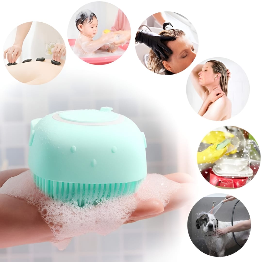 Combo Deal Of Silicone Back Scrubber And Silicone Bath Brush