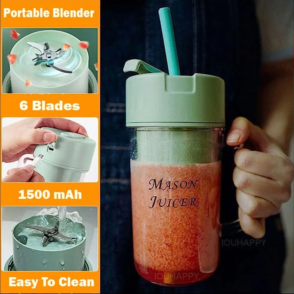 Mason Portable Mini Juicer Blender – USB Rechargeable