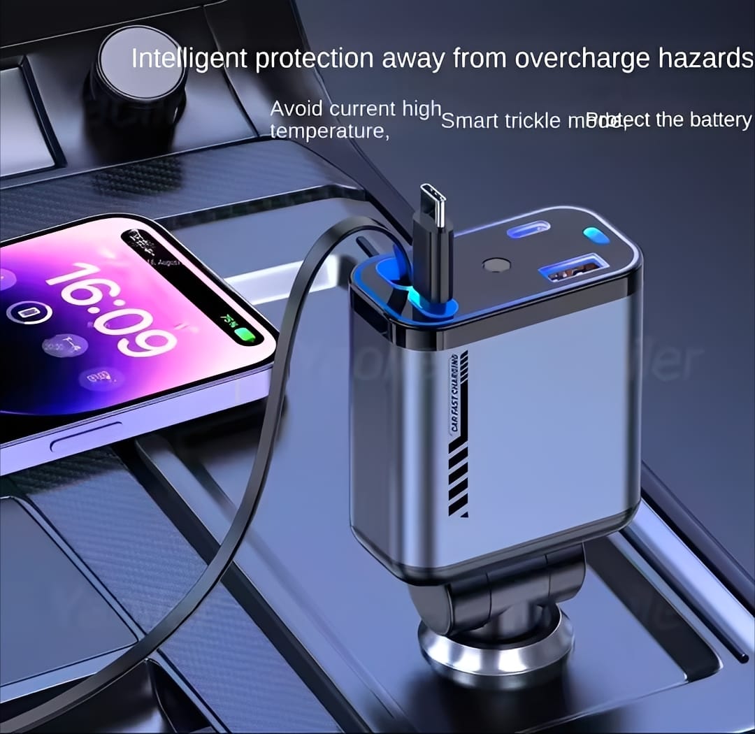 C6 4-In-1 Multi-Functional Car Charger with Star Light