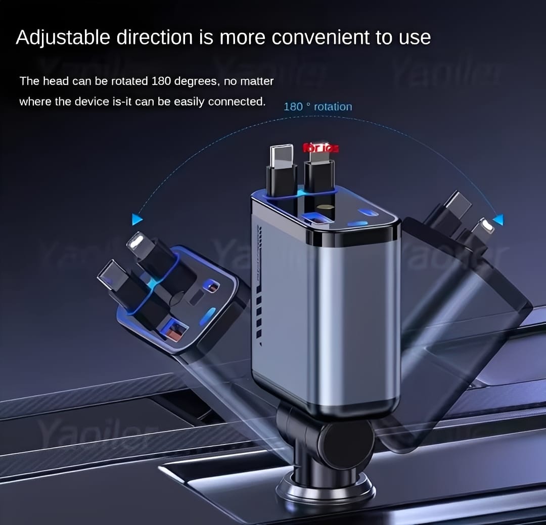 C6 4-In-1 Multi-Functional Car Charger with Star Light