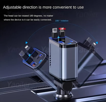 C6 4-In-1 Multi-Functional Car Charger with Star Light