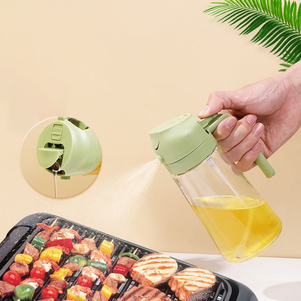 2-In-1 Oil Sprayer Bottle – 400ML (Best cooking item)
