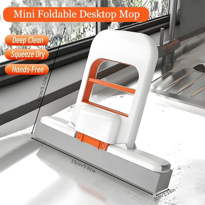 Foldable Mini Mop – Portable Wet &amp; Dry Cleaning Tool