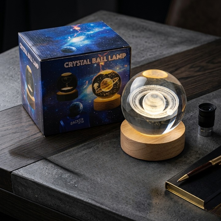 3D LED Crystal Ball Lamp (Saturn Shape Only)