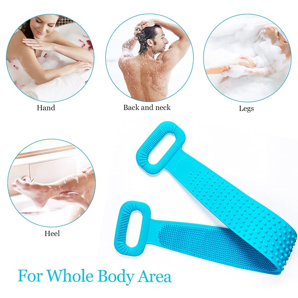 Combo Deal Of Silicone Back Scrubber And Silicone Bath Brush