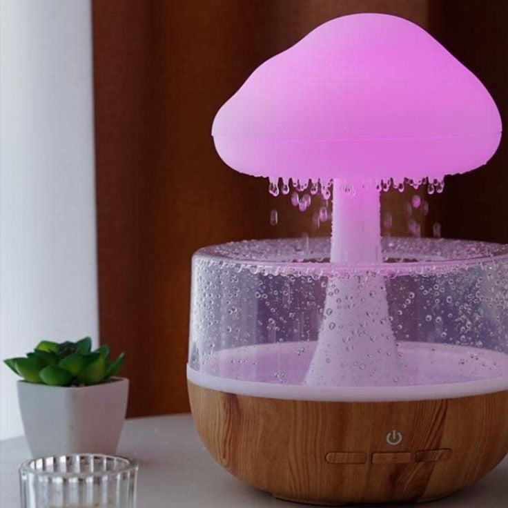 Rechargeable Cloud Rain Aroma Diffuser And LED Humidifier