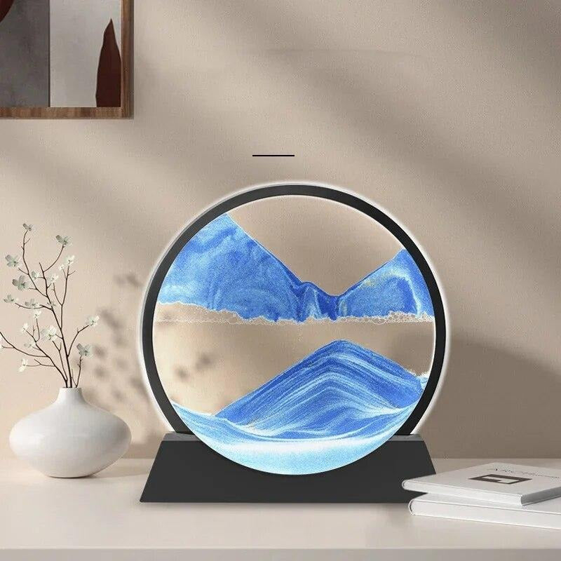 3D Moving Sand Art Lamp With Stand | Sand Lamp For Room Decor