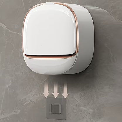 1Pc Wall Mounted Soap Holder With Drain Tray Waterproof For Kitchen and Bathroom