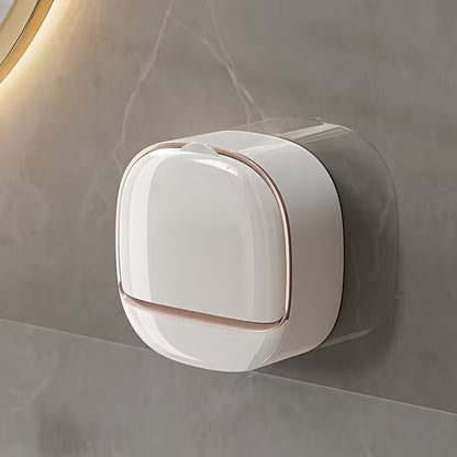 1Pc Wall Mounted Soap Holder With Drain Tray Waterproof For Kitchen and Bathroom