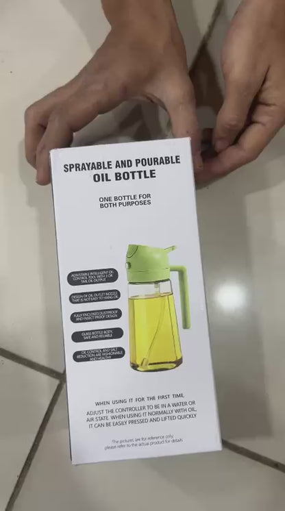 2-In-1 Oil Sprayer Bottle – 400ML (Best cooking item)
