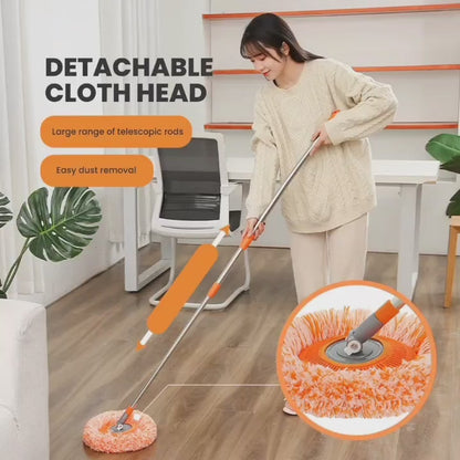 360° Rotating Microfiber Floor Mop with 5 ft Extendable Handle